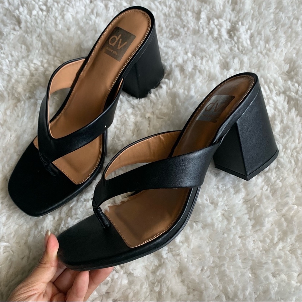 DV by Dolce Vita Chunky Leather heeled sandals